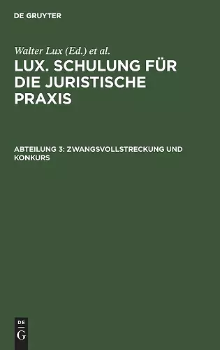 Zwangsvollstreckung Und Konkurs cover