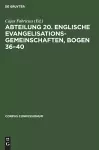Abteilung 20. Englische Evangelisationsgemeinschaften, Bogen 36-40 cover