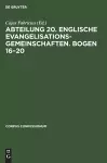 Abteilung 20. Englische Evangelisationsgemeinschaften. Bogen 16-20 cover