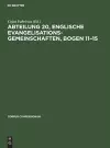 Abteilung 20, Englische Evangelisationsgemeinschaften, Bogen 11-15 cover