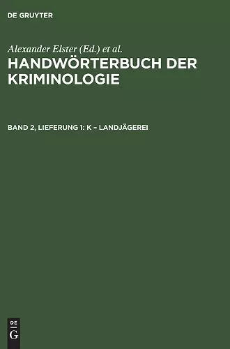 K - Landjägerei cover