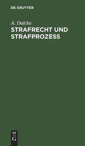 Strafrecht Und Strafprozeß cover