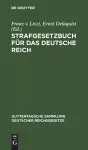 Strafgesetzbuch Für Das Deutsche Reich cover
