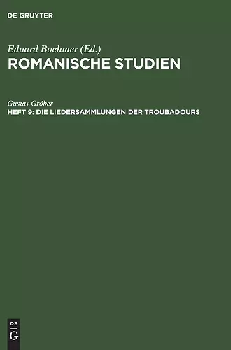 Die Liedersammlungen Der Troubadours cover