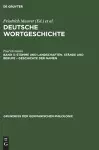 Stämme Und Landschaften. Stände Und Berufe - Geschichte Der Namen cover
