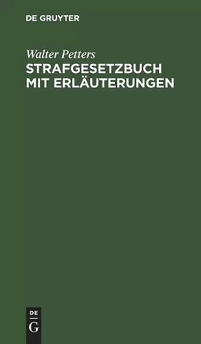 Strafgesetzbuch Mit Erläuterungen cover