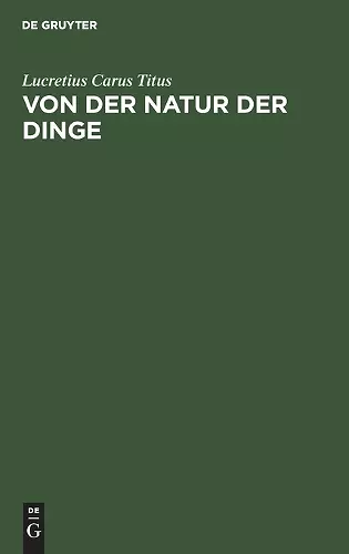 Von Der Natur Der Dinge cover