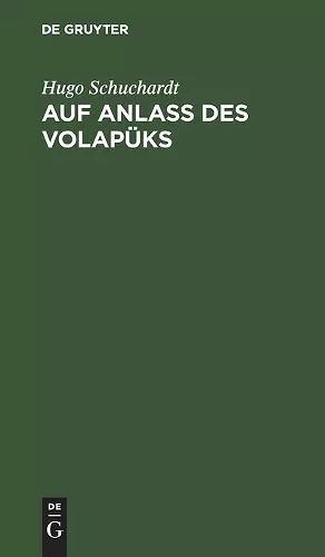 Auf Anlass Des Volapüks cover
