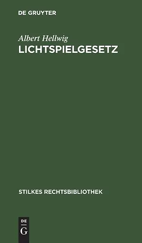 Lichtspielgesetz cover