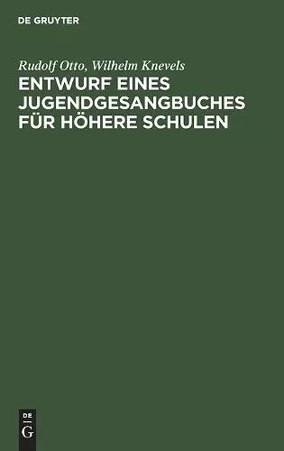Entwurf Eines Jugendgesangbuches Für Höhere Schulen cover