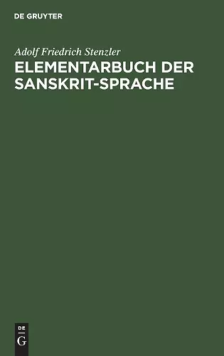 Elementarbuch Der Sanskrit-Sprache cover