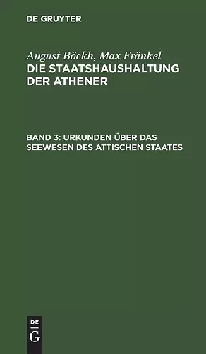 Urkunden Über Das Seewesen Des Attischen Staates cover