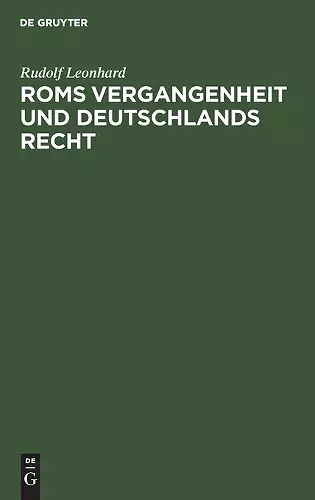 ROMs Vergangenheit Und Deutschlands Recht cover
