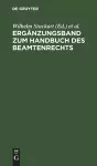 Ergänzungsband Zum Handbuch Des Beamtenrechts cover