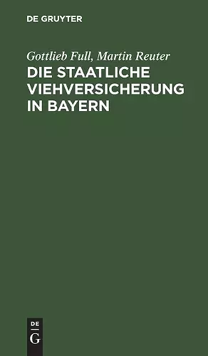 Die Staatliche Viehversicherung in Bayern cover