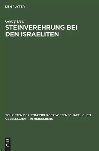 Steinverehrung bei den Israeliten cover