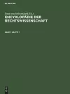 Encyklopädie der Rechtswissenschaft cover