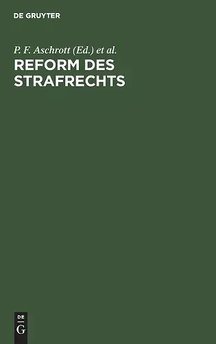 Reform des Strafrechts cover