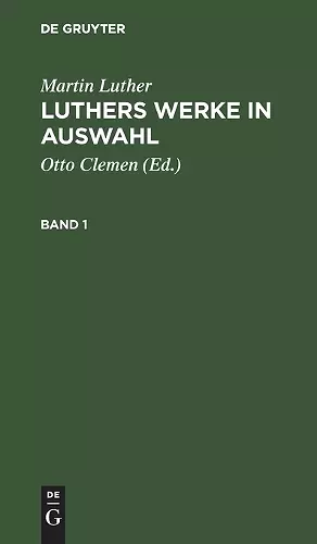 Luthers Werke in Auswahl cover