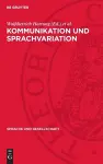 Kommunikation Und Sprachvariation cover