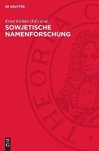 Sowjetische Namenforschung cover
