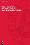 Sowjetische Namenforschung cover