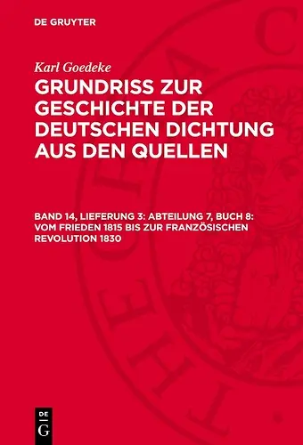 Abteilung 7, Buch 8: Vom Frieden 1815 Bis Zur Französischen Revolution 1830 cover