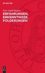 Erfahrungen, Erkenntnisse, Folgerungen cover