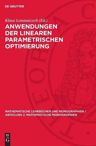 Anwendungen Der Linearen Parametrischen Optimierung cover