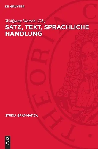 Satz, Text, Sprachliche Handlung cover