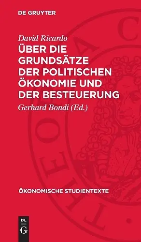 Über Die Grundsätze Der Politischen Ökonomie Und Der Besteuerung cover