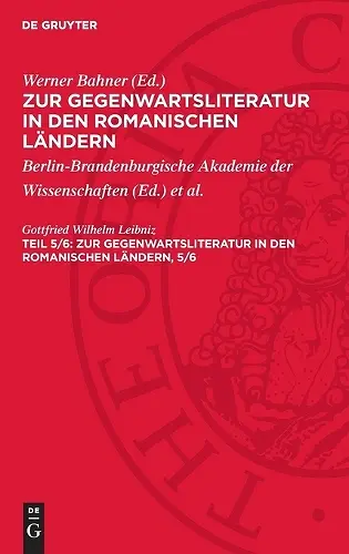 Zur Gegenwartsliteratur in Den Romanischen Ländern. Teil 5/6 cover