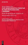 Zur Gegenwartsliteratur in Den Romanischen Ländern. Teil 5/6 cover