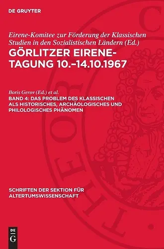 Das Problem Des Klassischen ALS Historisches, Archäologisches Und Philologisches Phänomen cover
