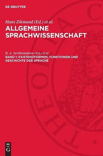 Existenzformen, Funktionen Und Geschichte Der Sprache cover