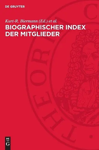 Biographischer Index Der Mitglieder cover