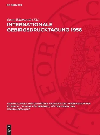 Internationale Gebirgsdrucktagung 1958 cover