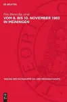 Vom 8. Bis 10. November 1983 in Meiningen cover