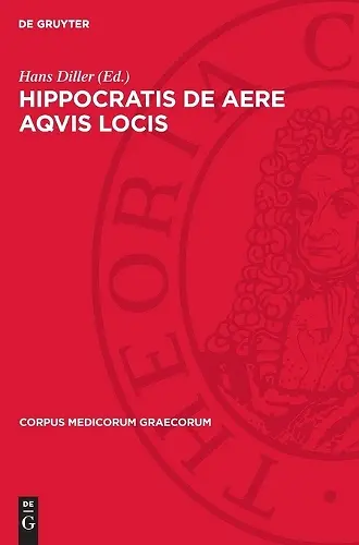 Hippocratis de Aere Aqvis Locis cover