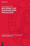 Beiträge Zur Rumänischen Philologie cover