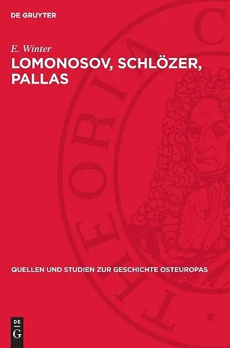 Lomonosov, Schlözer, Pallas cover