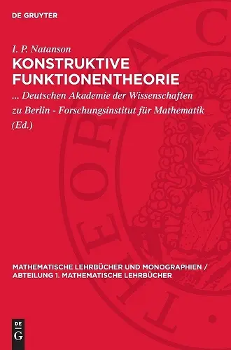 Konstruktive Funktionentheorie cover