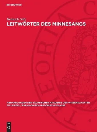 Leitwörter des Minnesangs cover