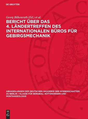 Bericht über das 4. Ländertreffen des Internationalen Büros für Gebirgsmechanik cover