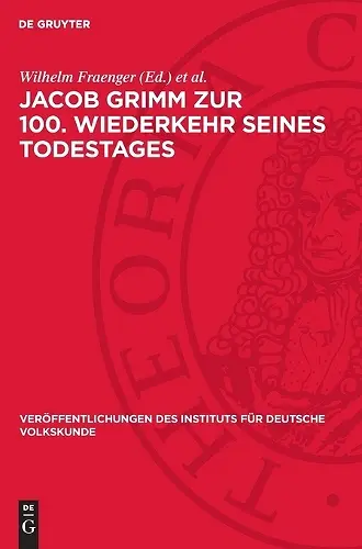 Jacob Grimm Zur 100. Wiederkehr Seines Todestages cover