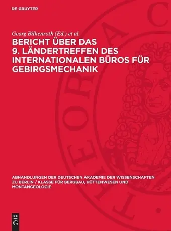 Bericht über das 9. Ländertreffen des Internationalen Büros für Gebirgsmechanik cover