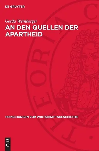 An Den Quellen Der Apartheid cover