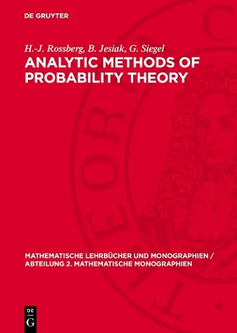 Analytic Methods of Probability Theory cover