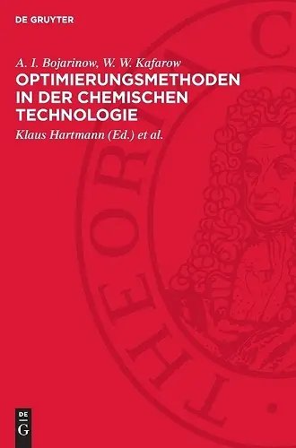 Optimierungsmethoden in Der Chemischen Technologie cover