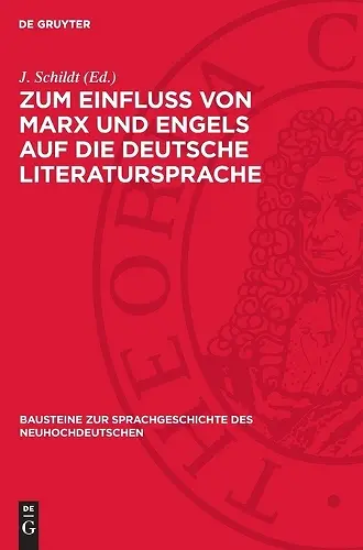 Zum Einfluß Von Marx Und Engels Auf Die Deutsche Literatursprache cover